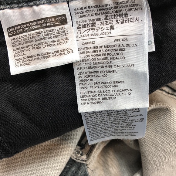 Levis 541 Smoke Gray Cotton Relaxed Fit Denim Jeans - Picture 9 of 17